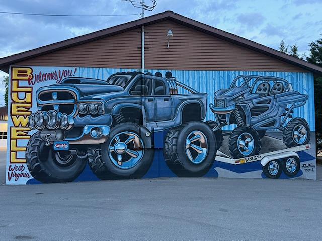 Mural painted on local building by artist RodManVisions