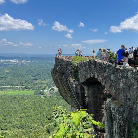 View of the overlook on the path toward it.
