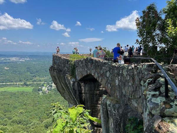 View of the overlook on the path toward it.