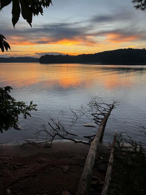 Sunset over the Lake Hartwell. The other side of the lake is South Carolina.