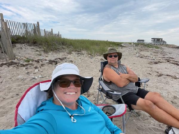 Enjoying some relaxing beach time