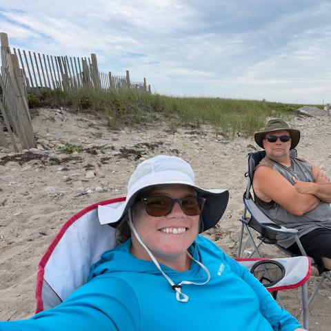 Enjoying some relaxing beach time