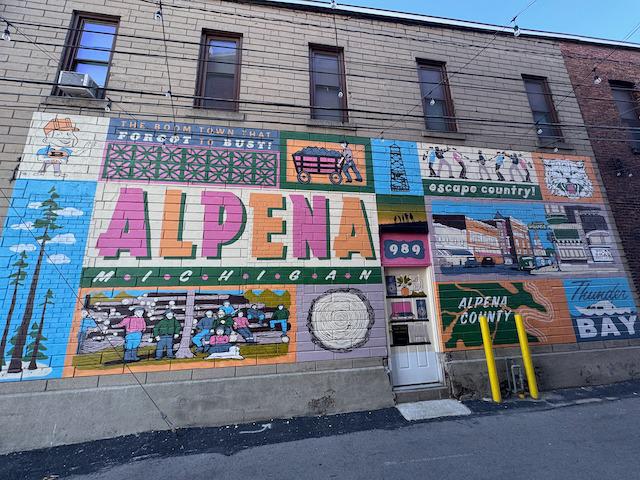 image from The mural trail in Alpena has some really interesting art
