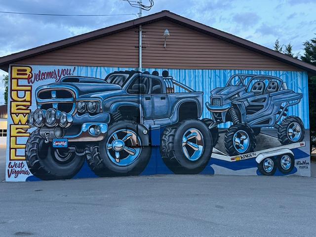 image from Driving through Bluewell, WV we saw this really cool mural